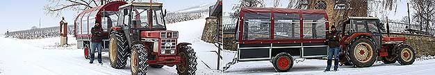 Glhweinfahrt im Winter bei Gau-Bickelheim in Rheinhessen, sdlich von Bingen. Zwischen Gensingen, Bad Kreuznach, Alzey und Mainz.